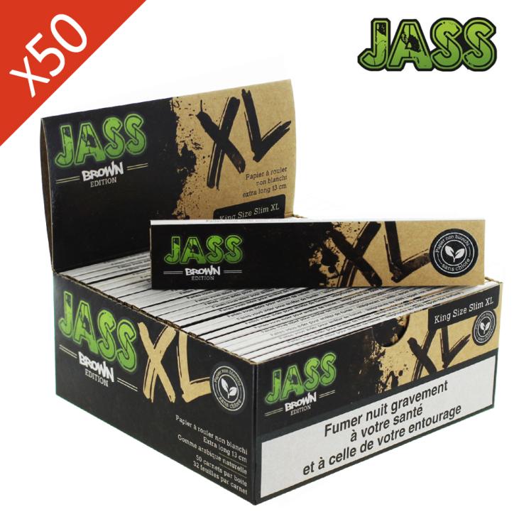 Pack of King Size Rolling Paper Jass Slim Brown XL Booklets
