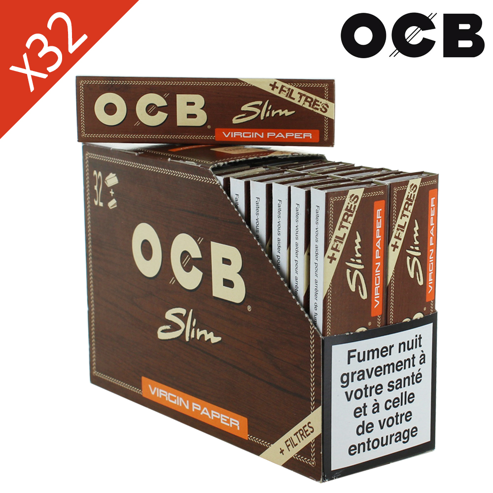 Papier OCB Slim Virgin Marron + Filtres carton