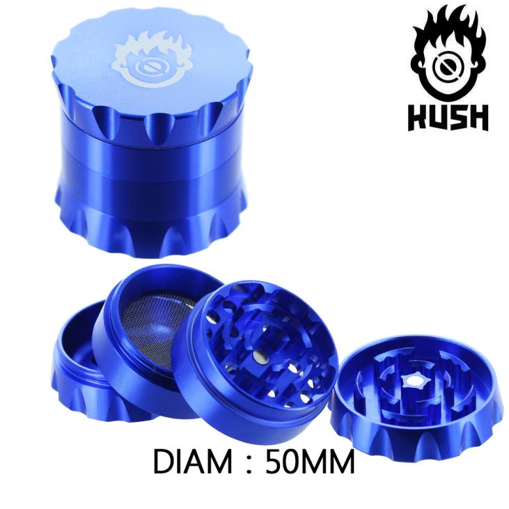 Grinder Alu Kush Bong Tower (Bleu) 50mm