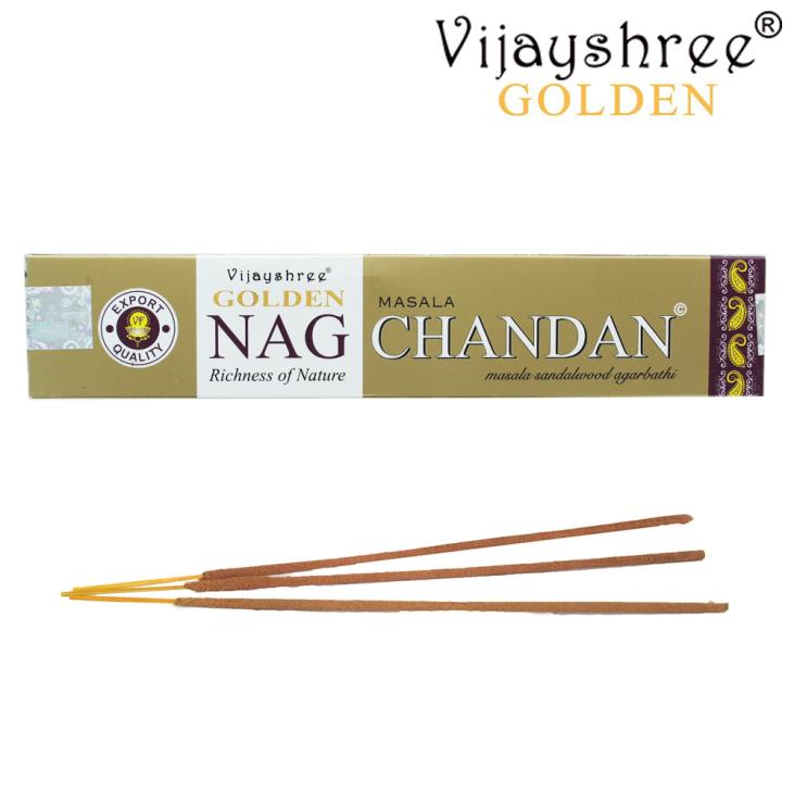 Vijayshree Golden Nag Paquet d'Encens Chandan