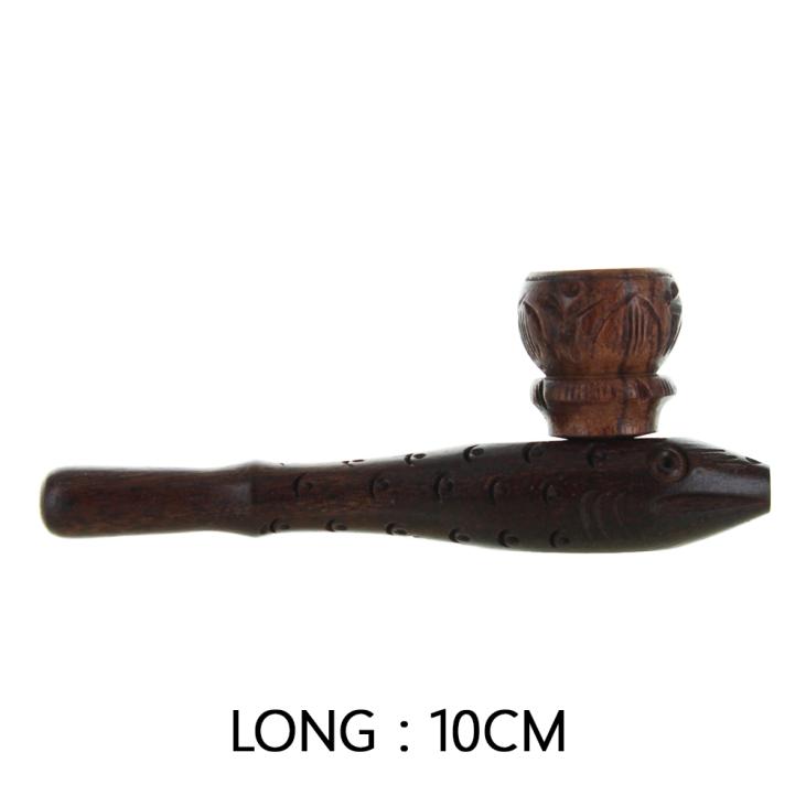 Pipe en bois sculptée Joya (Marron) 10cm