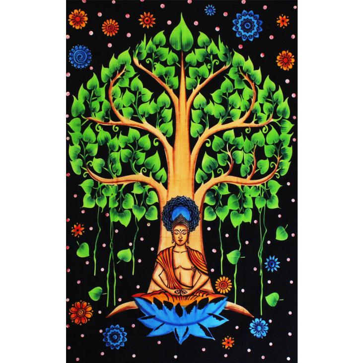 Tenture Buddha Tree Indienne