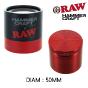 Grinder Raw X Hammercraft en Alu 50mm (Rouge)