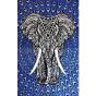 Tenture Psyche Indienne Blue Elephant (Bleu)